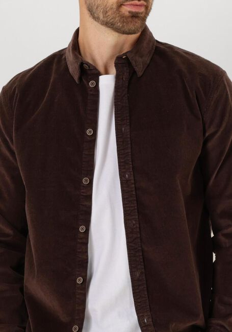 Bruine ANERKJENDT Casual overhemd AKLEIF SOLID CORD SHIRT - large