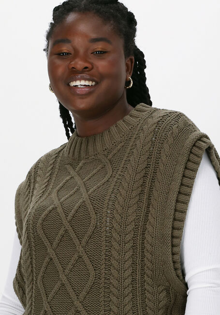Groene SELECTED FEMME Spencer SLFPIPER KNIT VEST M - large