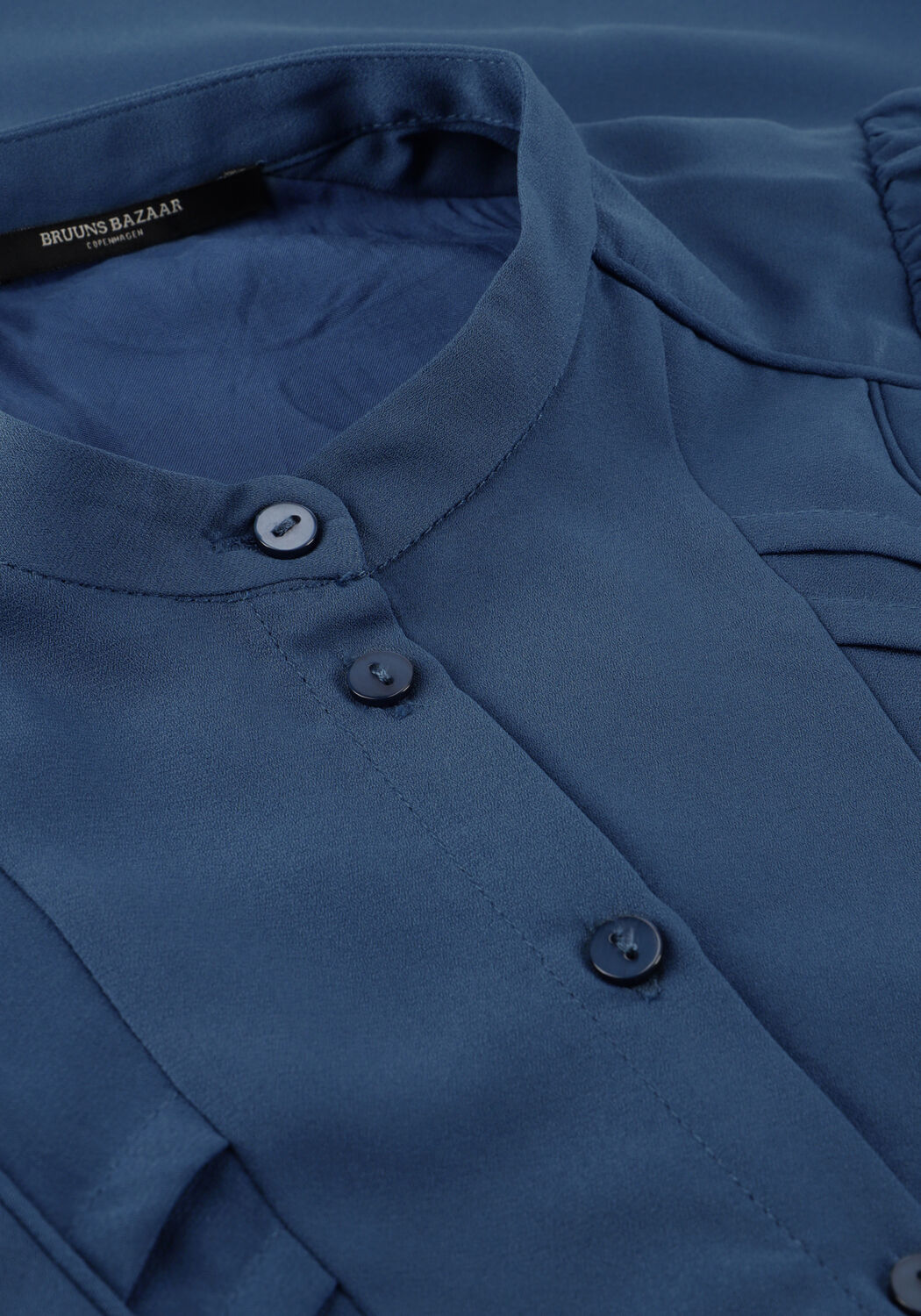 Donkerblauwe BRUUNS BAZAAR Midi jurk CAMILLIA BESSIE DRESS - large