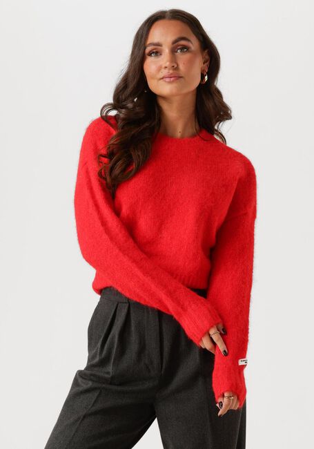 COLOURFUL REBEL Pull OLIVIA CREWNECK KNITTED SWEATER en rouge - large
