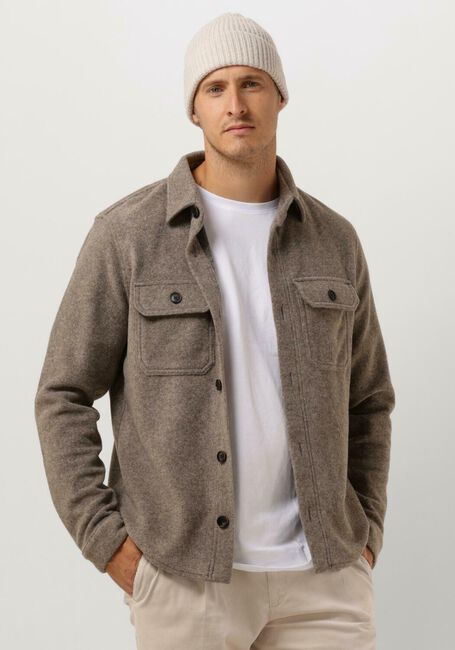 PROFUOMO Surchemise OVERSHIRT KNIT BOIL en taupe - large