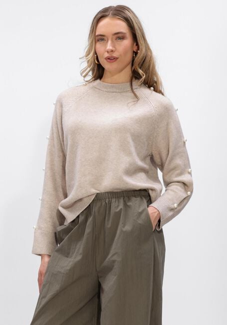 CO'COUTURE ROWAN PEARL SLEEVE KNIT Pulls & Gilets en beige - large