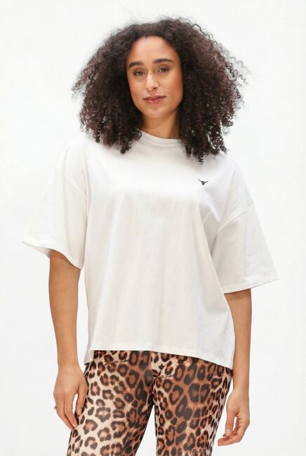 ALIX THE LABEL T-shirt LADIES KNITTED BULL T-SHIRT en blanc - large