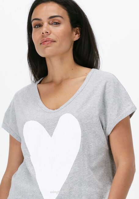 Grijze 10DAYS T-shirt TEE HEART - large