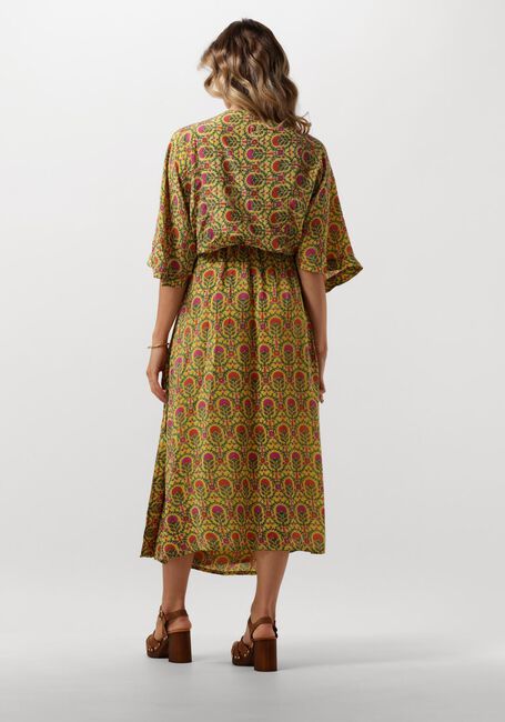 SISSEL EDELBO Robe midi BRENDA SILK WRAP DRESS en jaune - large
