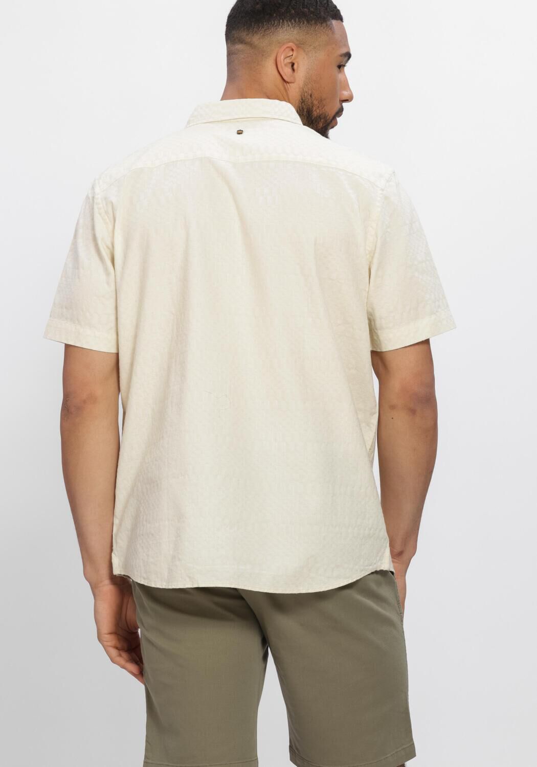 Creme PME LEGEND Casual overhemd COOPER BARRY JACQUARD - large