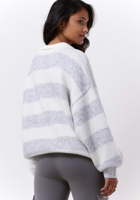 10DAYS Pull STRIPED POLO SWEATER KNIT Écru - large