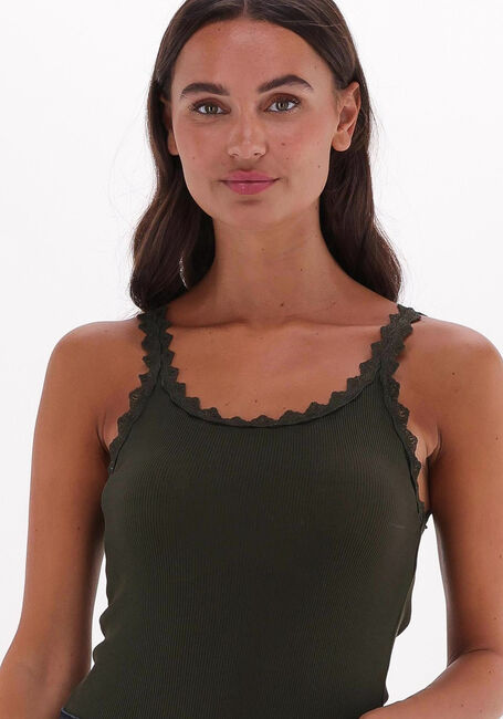 CC HEART Haut SILK LACE CAMISOLE en vert - large
