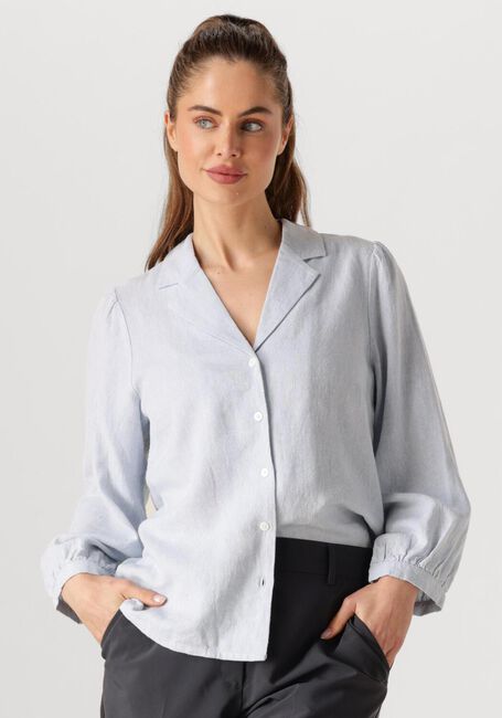 Lichtblauwe MSCH COPENHAGEN  MSCHPENNIE GINIA 3 4 SHIRT - large