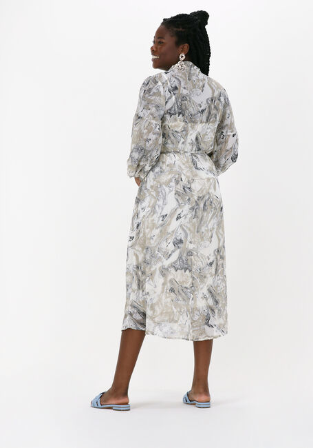 Groene MSCH COPENHAGEN Midi jurk KABRINA LS SHIRT DRESS AOP - large
