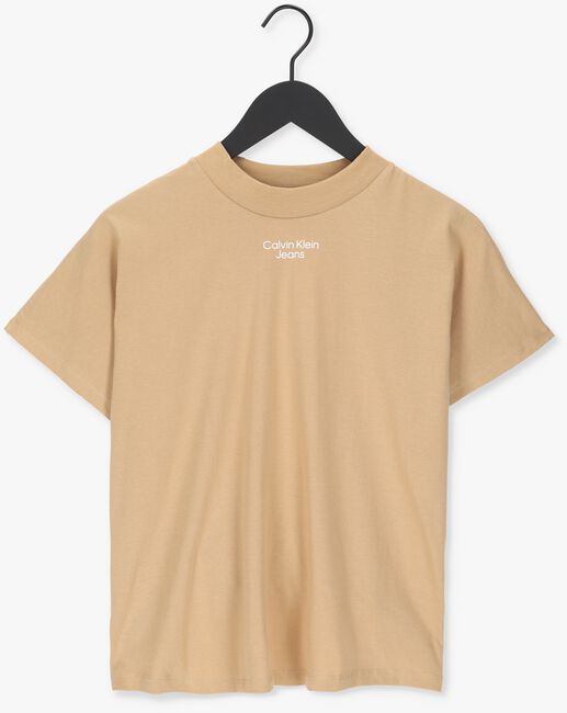 CALVIN KLEIN T-shirt STACKED LOGO LOOSE TEE Sable - large