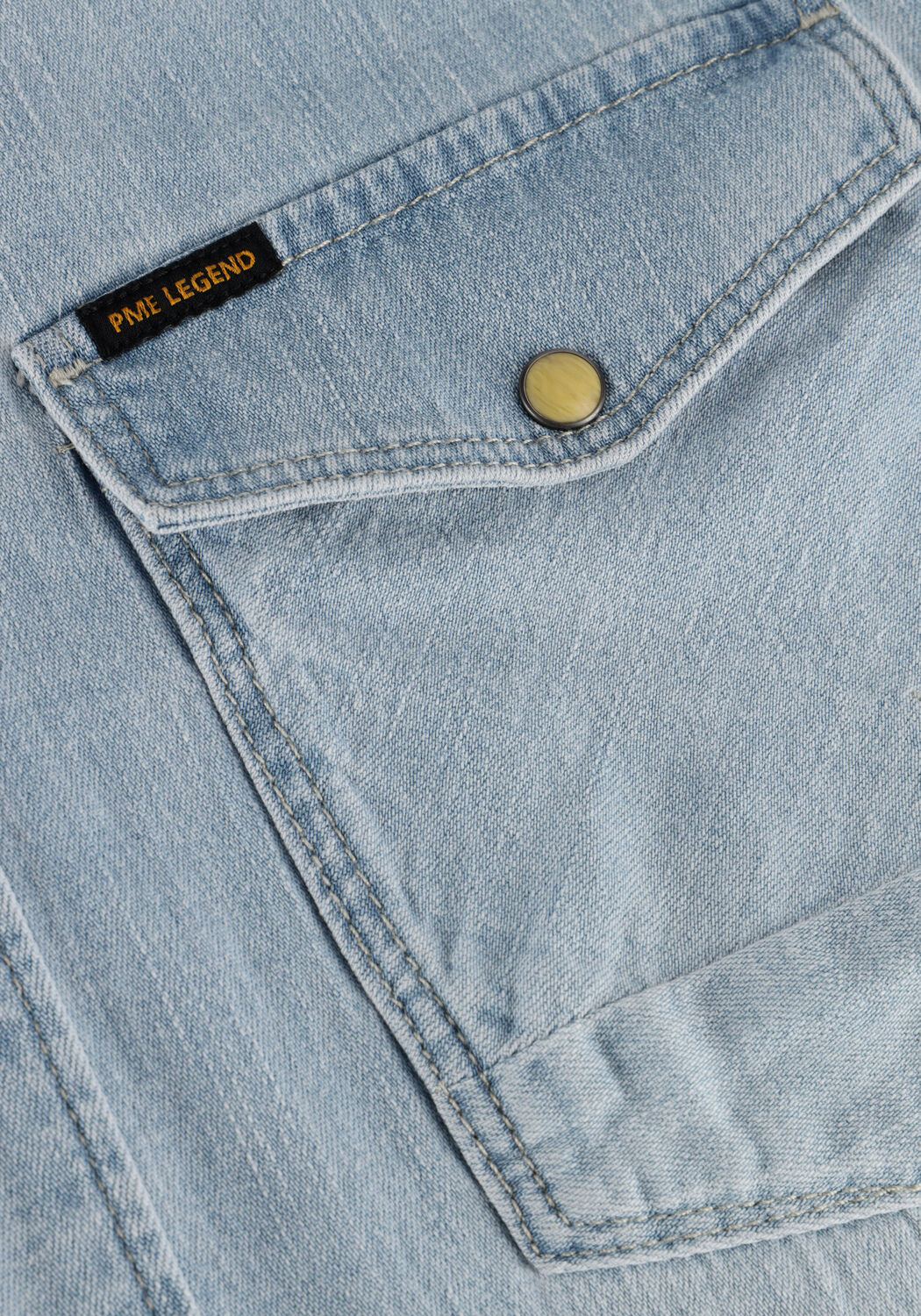 Blauwe PME LEGEND Casual overhemd LONG SLEEVE SHIRT REAL LIGHT BLUE - large