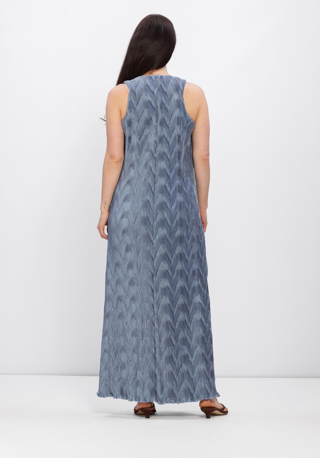 SELECTED WOMEN Robe maxi SLFANYA SL REGULAR ANKLE PLISSE en bleu - large