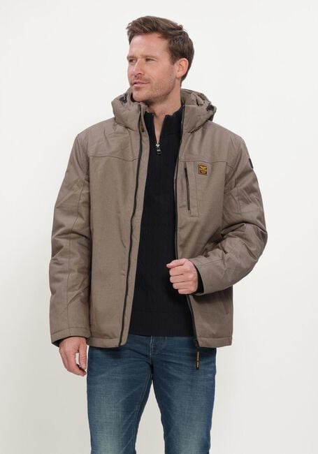 Khaki PME LEGEND Jassen SEMI LONG JACKET STRATOR MELANGE TWILL - large
