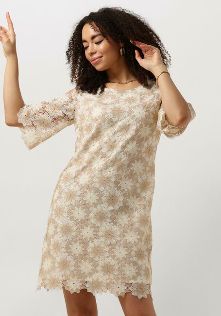 ANA ALCAZAR Robe midi DRESS SLEEVES 040419-3473 en beige - large