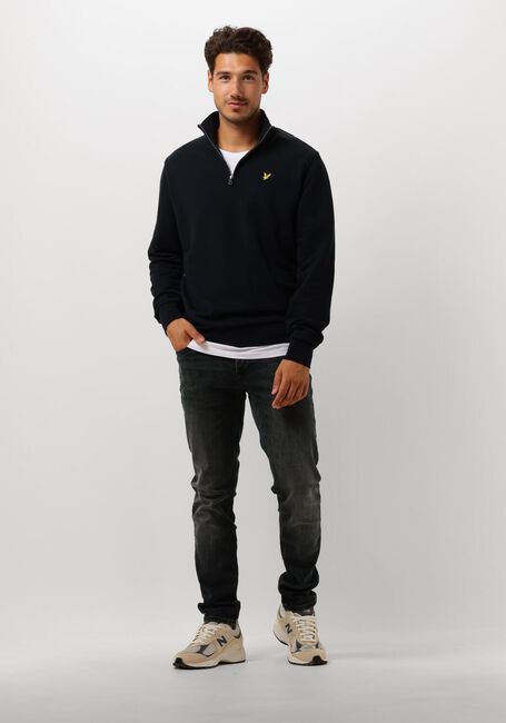 LYLE & SCOTT Chandail LOOPBACK QUARTER ZIP SWEAT Bleu foncé - large