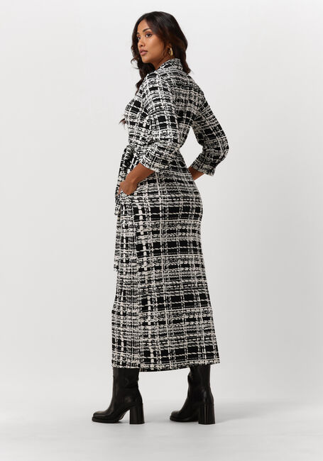VANILIA Robe maxi DUO CHECK WRAP DRESS en noir - large