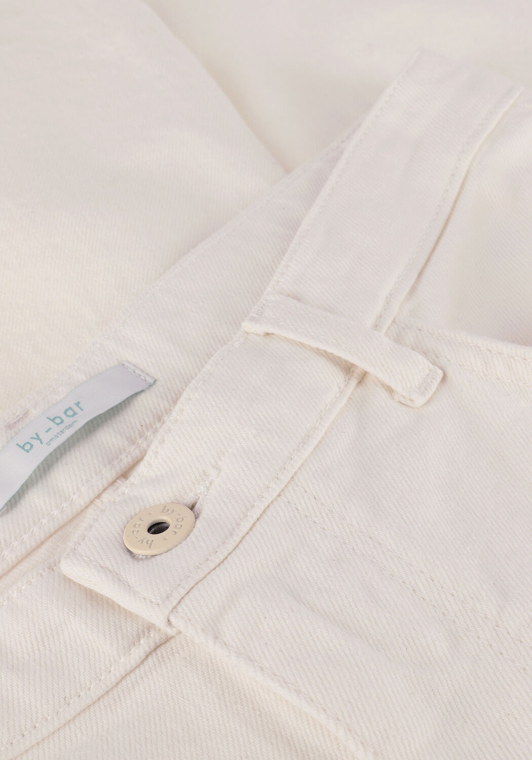 BY-BAR Wide jeans LINA OFF WHITE TWILL PANT Cr&egrave;me - large