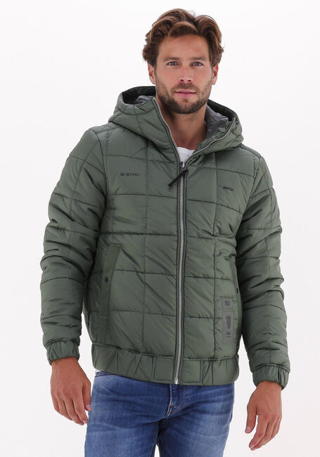 G-STAR RAW Veste matelassé MEEFIC SQR QUILTED HDD JKT en vert - large