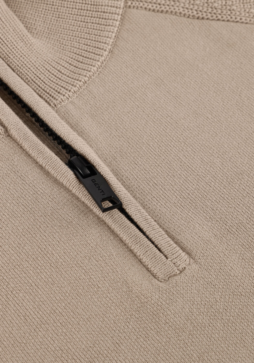 Beige GENTI Trui TURTLE ZIP - large