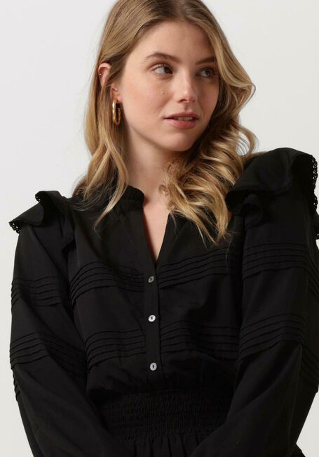 Zwarte NEO NOIR Mini jurk MALENE SOLID DRESS - large