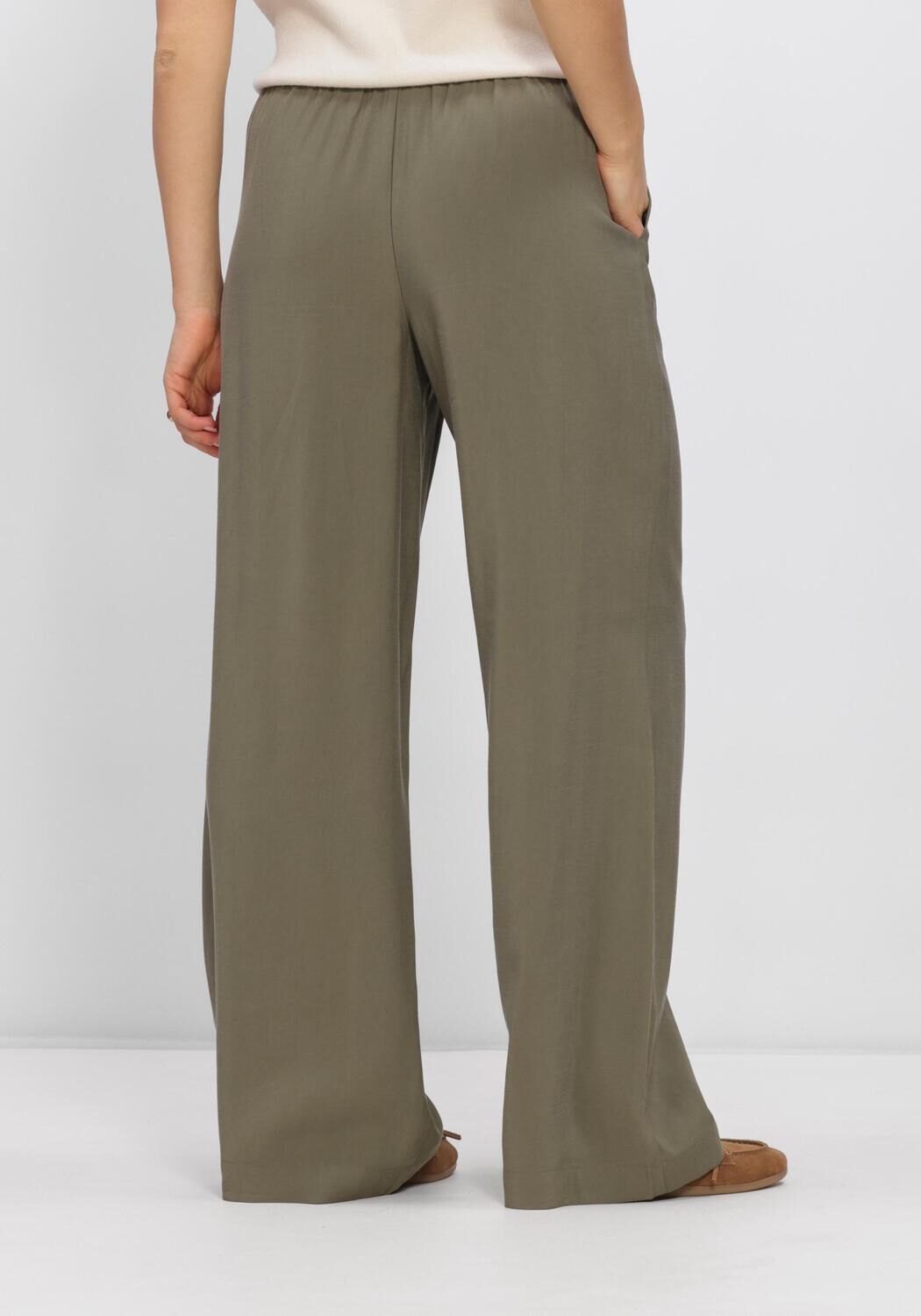 Olijf Y.A.S. Broeken/jumpsuits YASNARA HW PANT S. - large