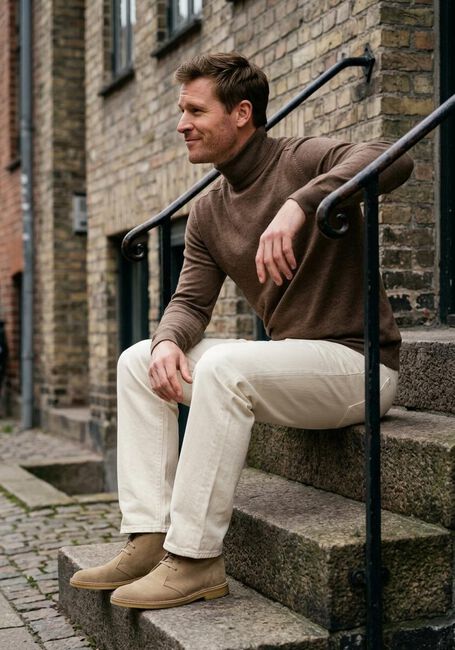 Bruine SELECTED MEN Coltrui SLHBERG ROLL NECK NOOS - large