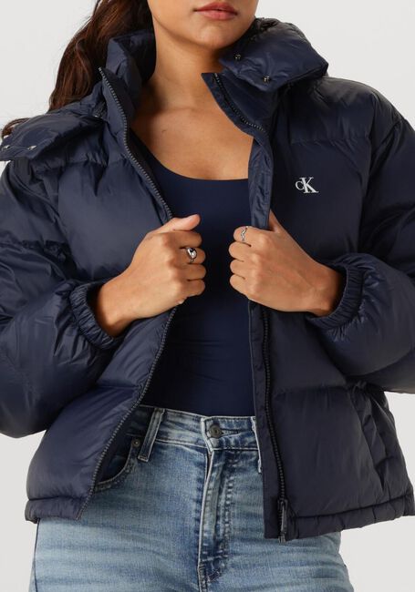 Donkerblauwe CALVIN KLEIN Gewatteerde jas ESSENTIAL MIDWEIGHT PUFFER JACKE - large