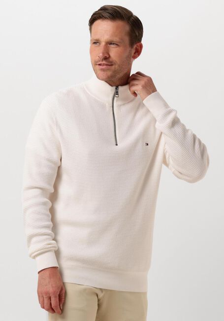 TOMMY HILFIGER Pull REFINED STRUCTURE ZI en blanc - large