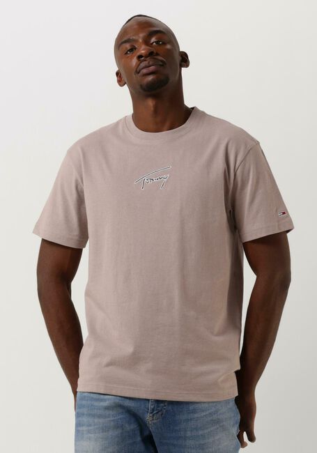 Beige TOMMY JEANS T-shirt TJM CLSC SIGNATURE TEE - large