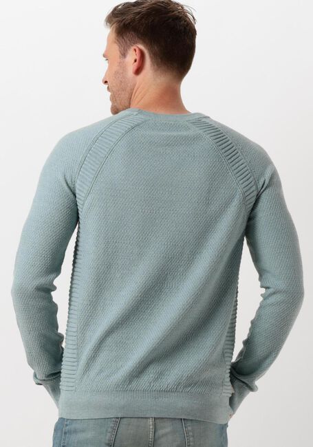 Blauwe CAST IRON Trui CREWNECK COTTON HEATHER PLATED BLEND - large