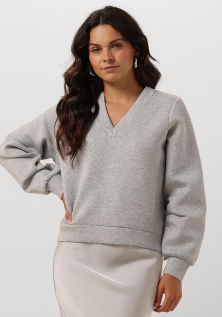 SELECTED FEMME Pull SLFJAMILA LS V-NECK SWEAT Gris clair - large