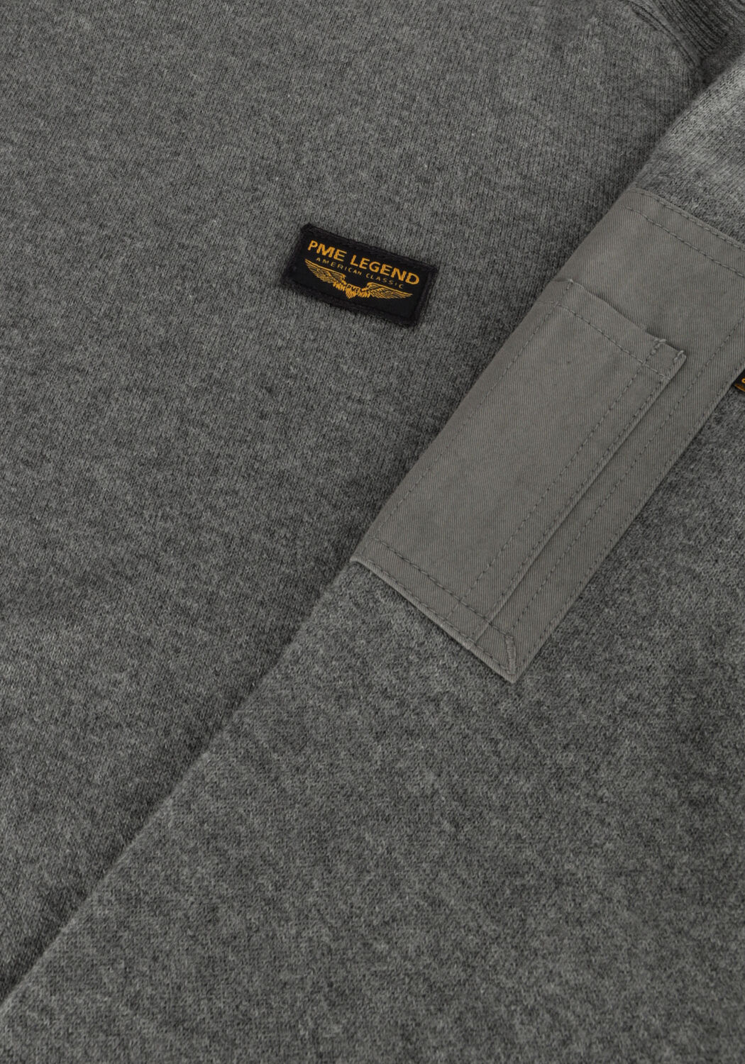 Grijze PME LEGEND Trui R-NECK AMERICAN CLASSIC KNIT - large