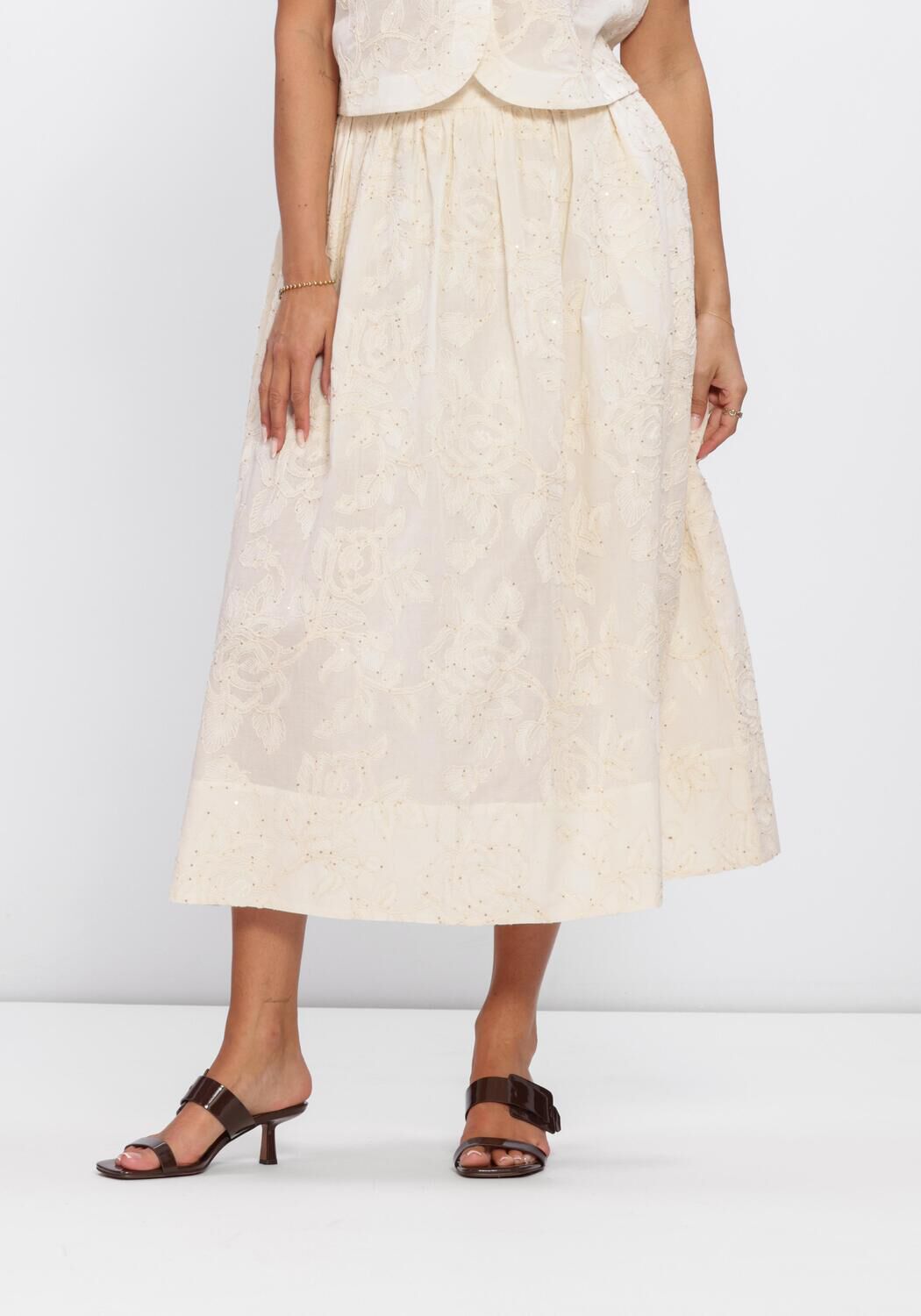 LIU JO Jupe midi GONNA TS NAV LUNGA Blanc - large