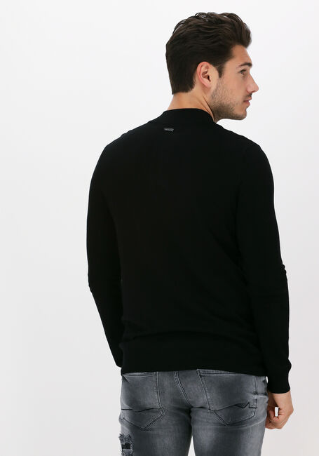 PUREWHITE Pull ESSENTIAL KNIT HALF ZIP LS en noir - large