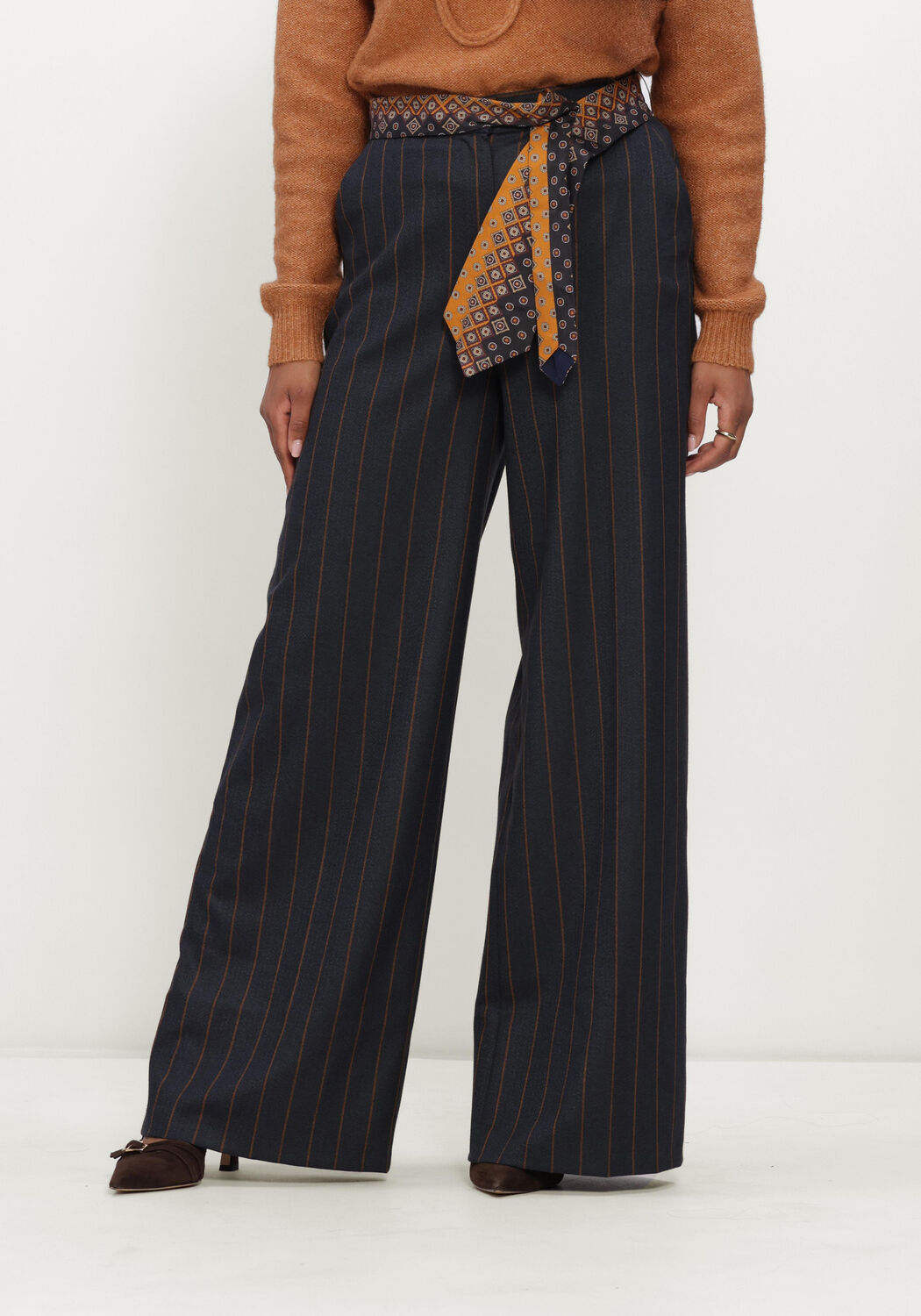 Donkerblauwe CAROLINE BISS Pantalon 4579 - large