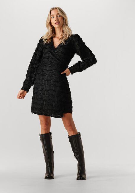 OBJECT Mini robe OBJDARIA L/S RE SHORT WRAP DRESSDA en noir - large