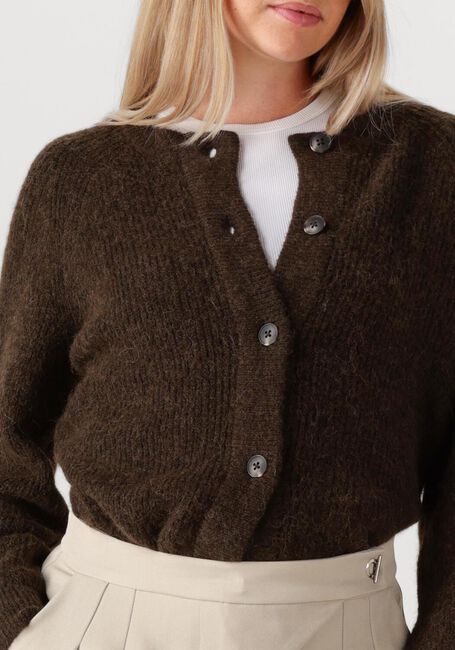 Bruine SELECTED FEMME Vest SLFLULU LS KNIT SHORT CARDIGAN - large