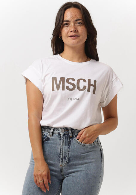 MSCH COPENHAGEN T-shirt ALVA ORGANIC MSCH STD TEE en blanc - large