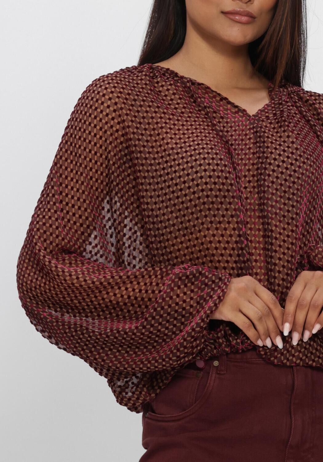 Bordeaux NUKUS  ALICIA BLOUSE PATTERN - large