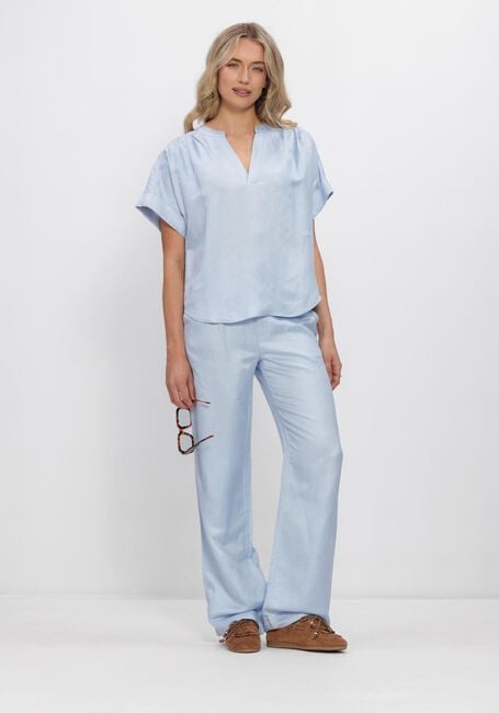 MINUS Pantalon MSSABBI LINEN PANT en bleu - large