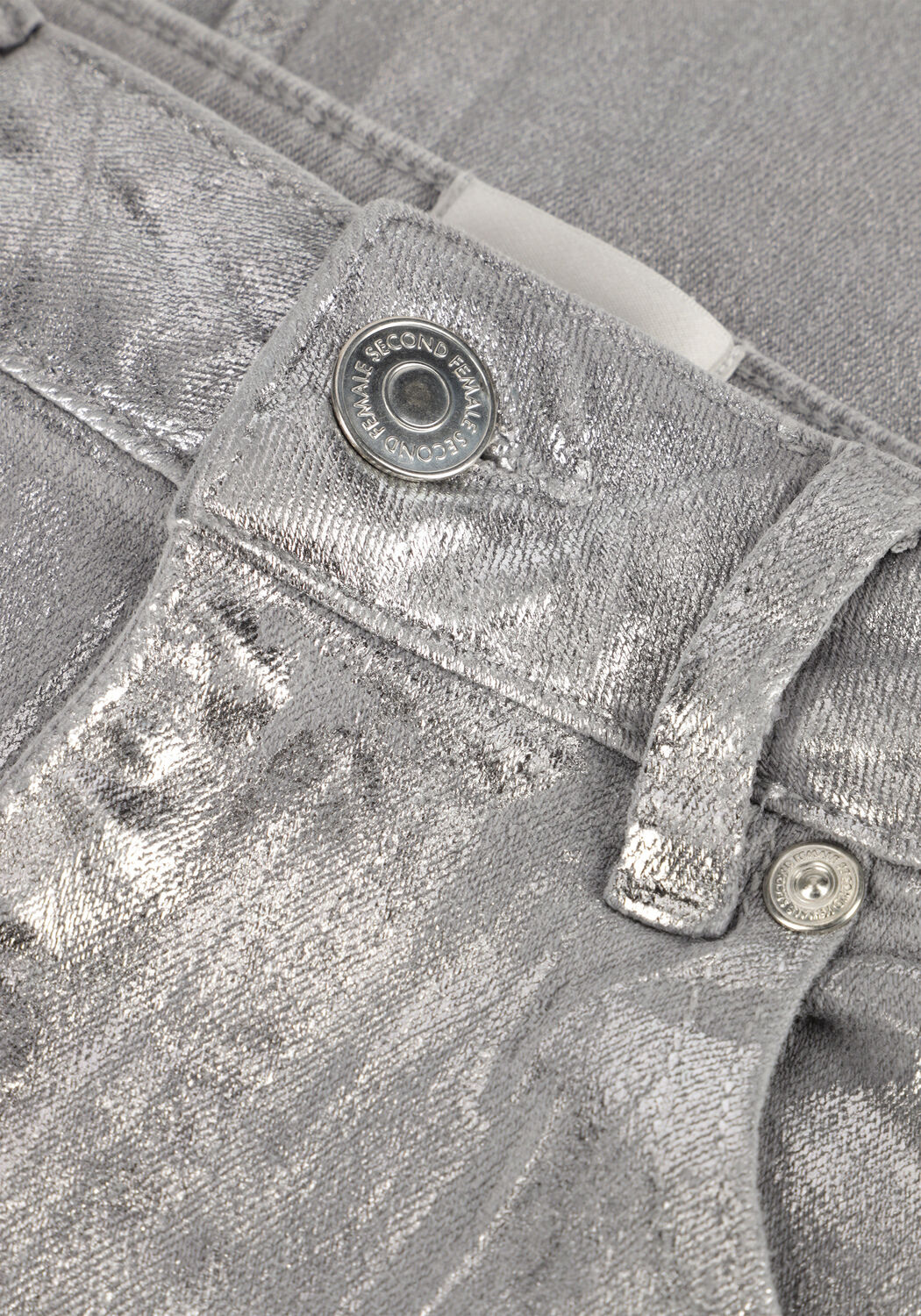 Zilveren SECOND FEMALE Midirok ASPECT SKIRT - large