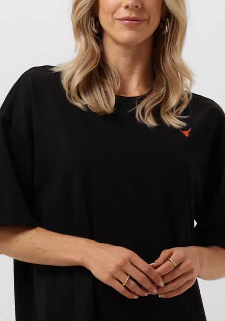 ALIX THE LABEL Mini robe LADIES KNITTED ALIX TOUR T-SHIRT DRESS en noir - large