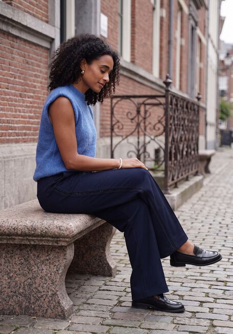 Blauwe POM AMSTERDAM Trui SENNA SAPPHIRE BLUE - large