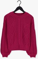 COLOURFUL REBEL Pull OLIVIA CABLE KNITWEAR SWEATER en rose