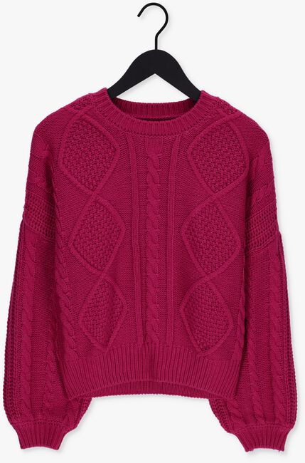 COLOURFUL REBEL Pull OLIVIA CABLE KNITWEAR SWEATER en rose - large