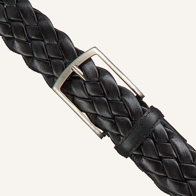 Zwarte MAZZELTOV Riem TRECCIA PELLE Zwarte MAZZELTOV Riem TRECCIA PELLE - large