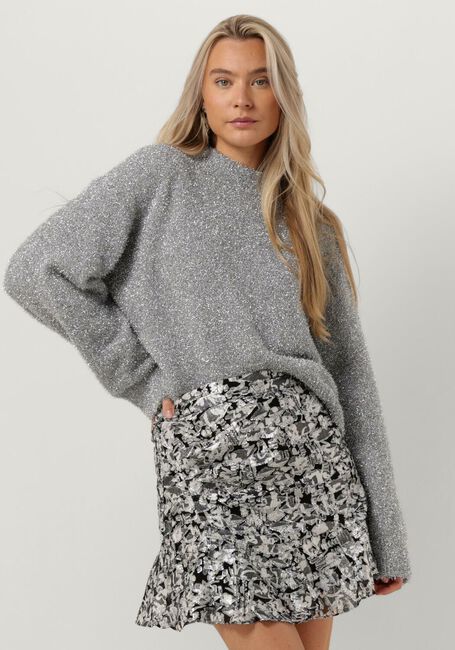 SECOND FEMALE Pull LAMILLA KNIT O-NECK en argent - large
