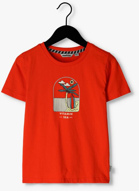 MOODSTREET T-shirt T-SHIRT WITH CHEST PRINT en orange - large