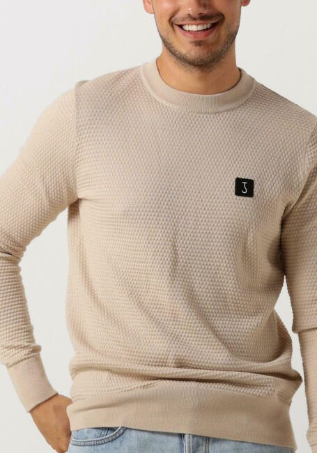 BUTCHER OF BLUE Pull STRUCTURE CREW en beige - large